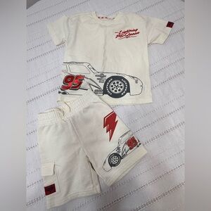 Disney Cream and Red Cars Matching Set